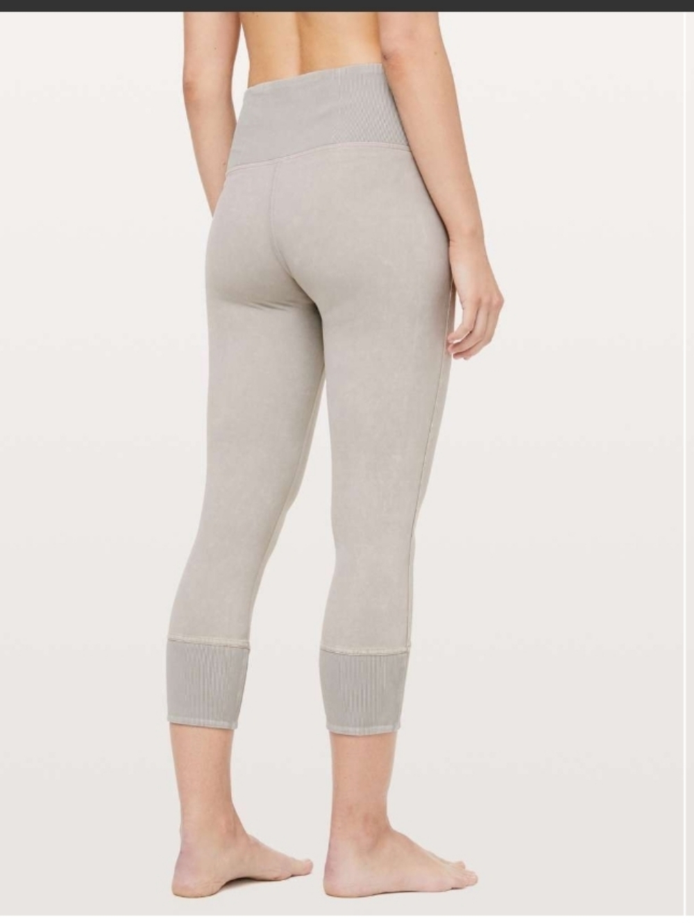 Lululemon Wunder Under Ribbed Crop 23" Leggings - Washed French Clay - Picture 2 of 13